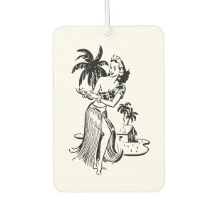 Retro Dancing Hula Girl Air Freshener