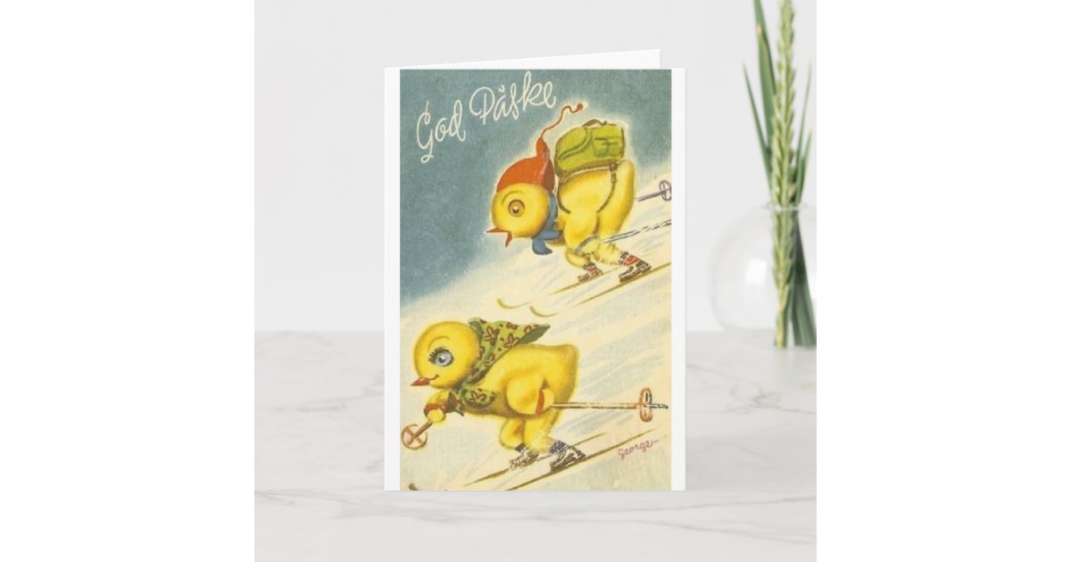 Retro Danish Easter Card Zazzle