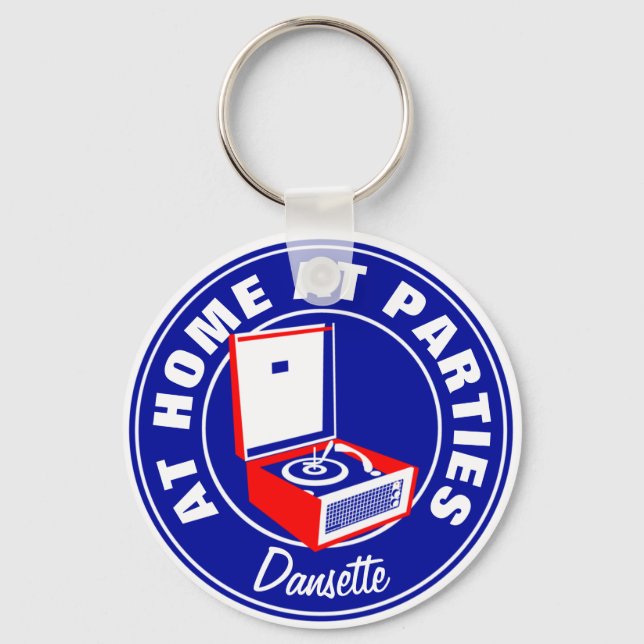 Retro Dansette Bermuda record player Keychain (Front)