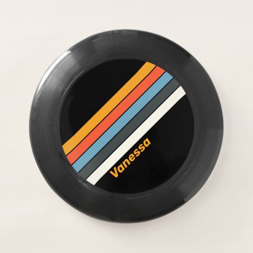 Retro Dark Rainbow Striped with Name