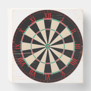 Retro Dartboard Sports Theme Wooden Box Sign