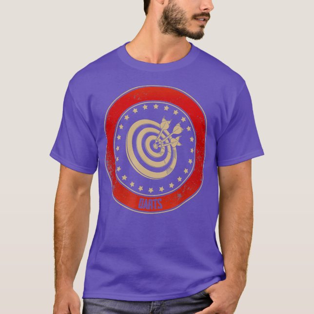 Retro Darts - Vintage Dartboard T-Shirt (Front)