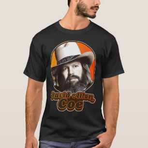 Retro David Allan Coe Outlaw Country Music Tribute T-Shirt