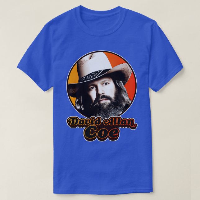 Retro David Allan Coe Tribute T-Shirt (Design Front)