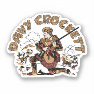 Retro Davy Crockett Sticker