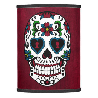 Retro Day of the Dead Sugar Skull Lamp Shade