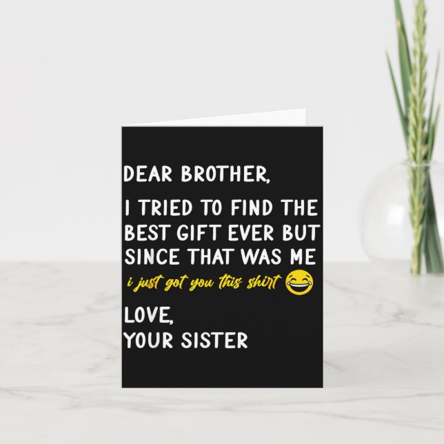 Retro Dear Brother I Tried To Find The  Card (Front)