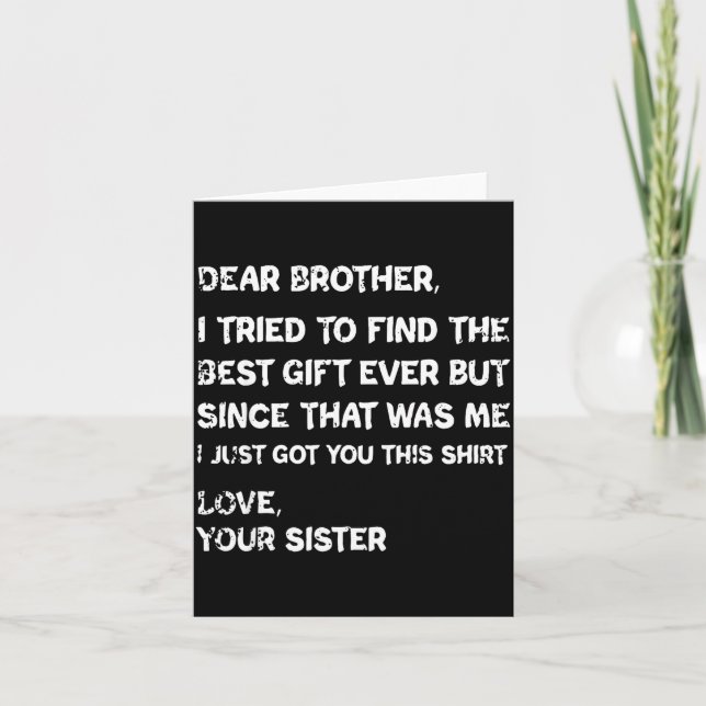 Retro Dear Brother I Tried To Find The  Card (Front)