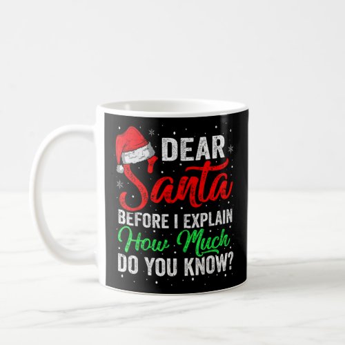 Retro Dear Santa I Can Explain Funny Christmas  Coffee Mug