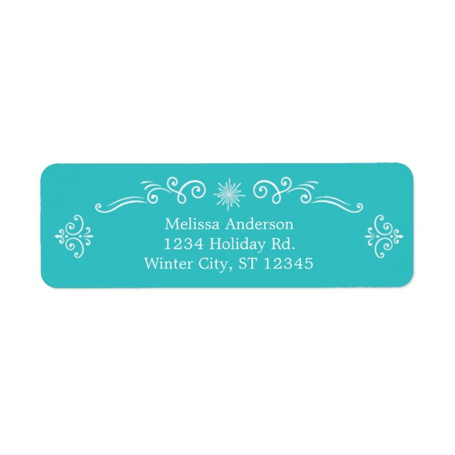 Retro Decorative Address Label (Front)