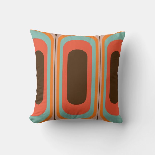 Retro decorative pillow 70s 60s style (Front)