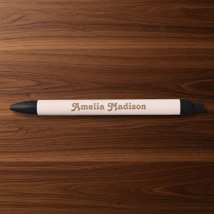 Retro Decorative Pink Brown Pen