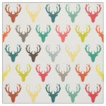 retro deer heads simple cream fabric