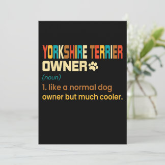 Retro Definition Yorkshire Terrier Owner