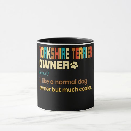 Retro Definition Yorkshire Terrier Owner Mug