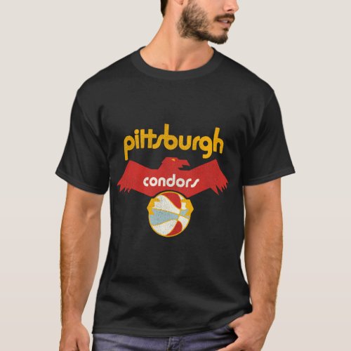 Retro Defunct Pittsburgh Condors ABA Basketball Te T_Shirt
