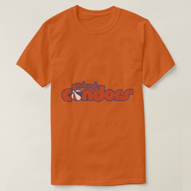 Retro Defunct Pittsburgh Condors Basketball  T-Shirt (Design Front)