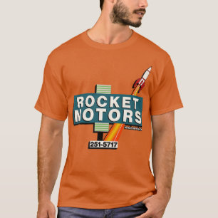 Retro Defunct Rocket Motors Auto Dealership Tulsa  T-Shirt