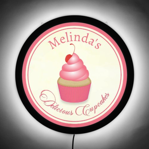 Retro Delicious Cupcakes LED Sign