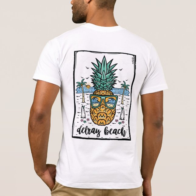 Retro Delray Beach Florida T-Shirt (Back)