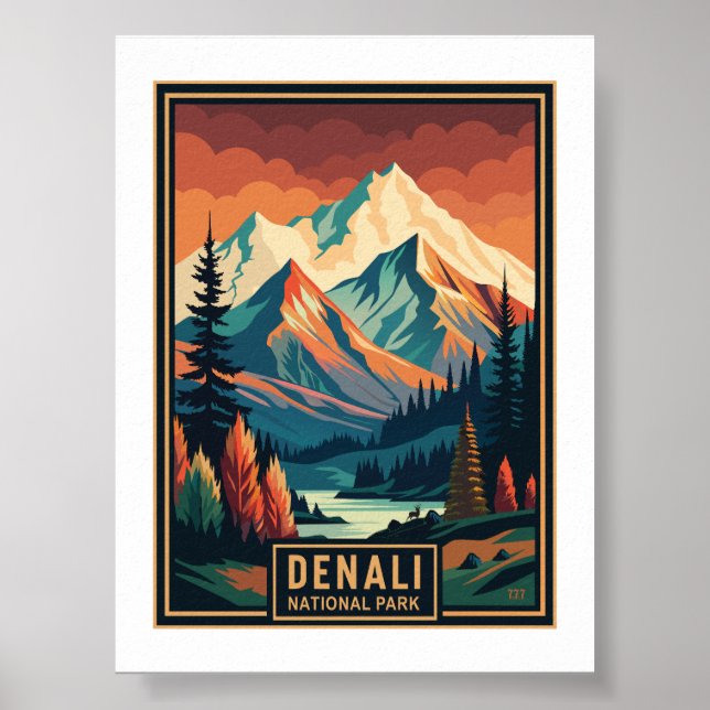 Retro Denali National Park Poster (Front)