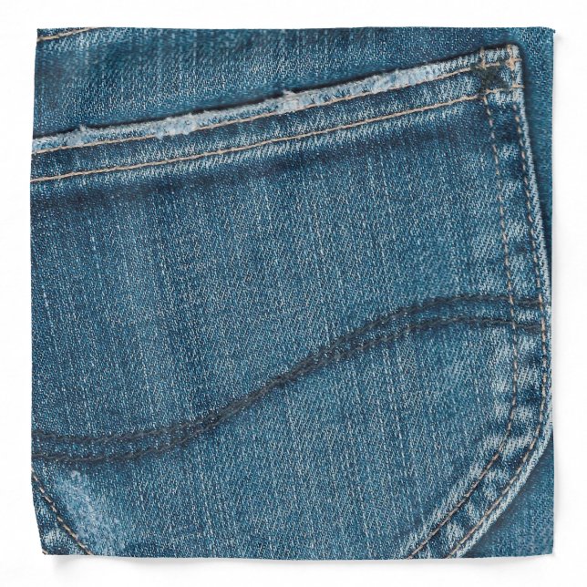 Retro Denim Texture Bandana (Front)