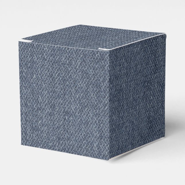 Retro Denim Texture Favor Boxes (Front Side)