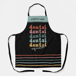 Retro Dental Squad   Dental Team   Dental Staff Apron
