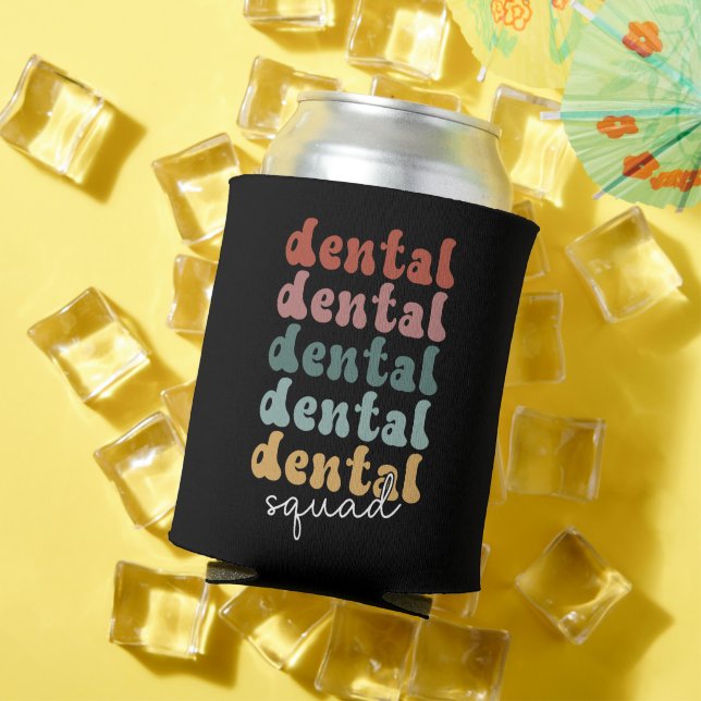 Retro Dental Squad | Dental Team | Dental Staff Can Cooler (In Situ Summer)