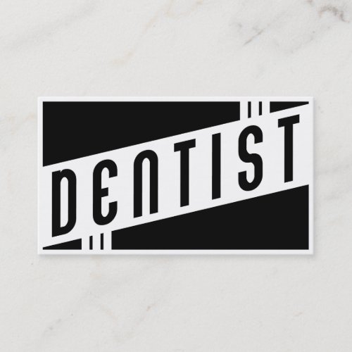 retro dentist business card