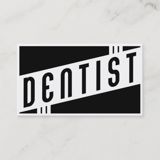 Customizable retro dentist business card