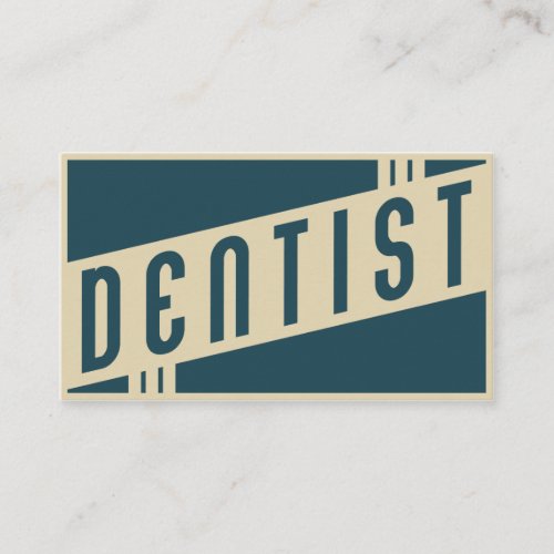 retro dentist business card