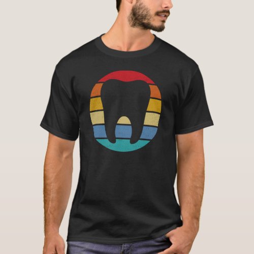 Retro Dentist Hygienist Gifts Dental Molar Tooth T_Shirt