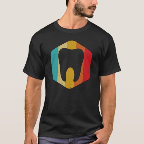 Retro Dentist Hygienist Gifts Dental Molar Tooth T_Shirt