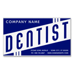 Retro Dentist Magnetic Business Card Magnet