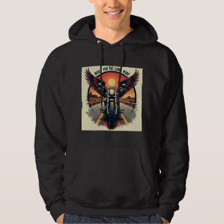 Retro Desert Highway Motorcycle Brotherhood Biker Hoodie