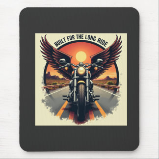 Retro Desert Highway Motorcycle Brotherhood Biker Mouse Pad