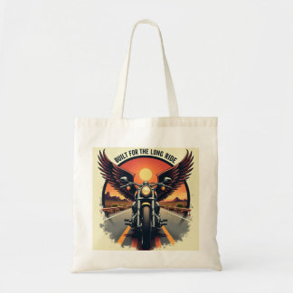 Retro Desert Highway Motorcycle Brotherhood Biker Tote Bag