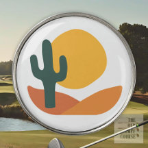 Retro Desert with Cactus