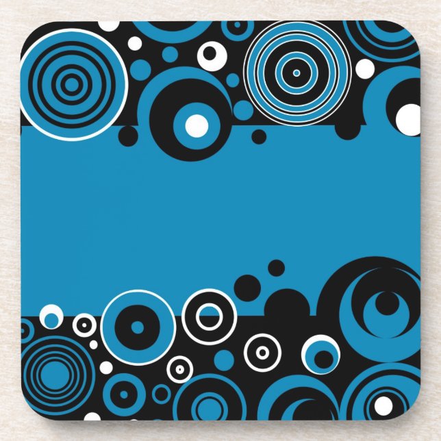 Retro design beverage coaster (Front)