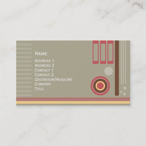 Customizable Retro Design Business Card Template