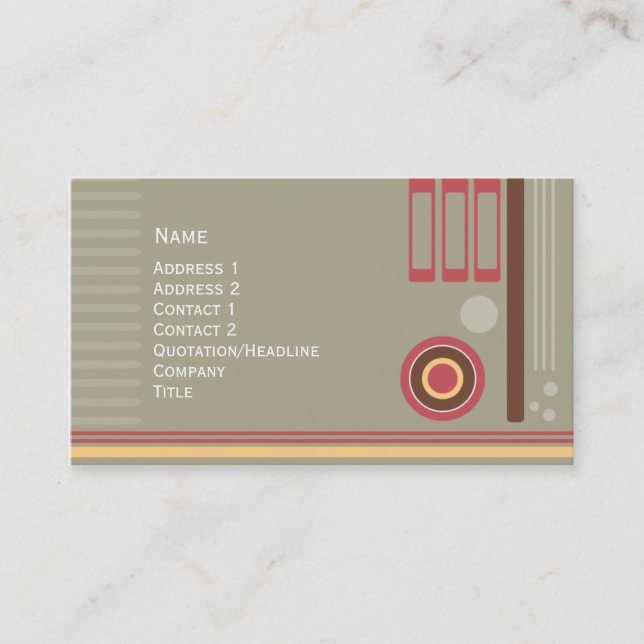 Retro Design Business Card (Front)