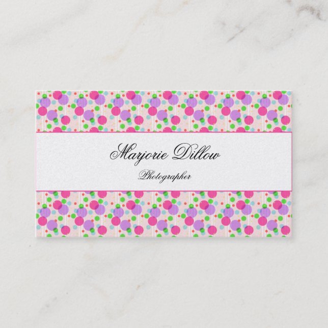 Retro Design Business Cards and/or Profile Cards (Front)