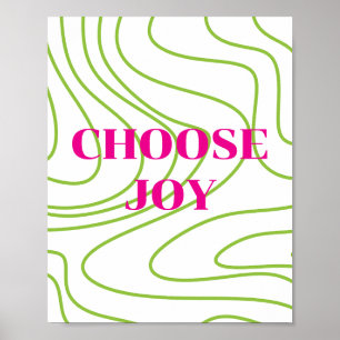 Retro design, Choose Joy Poster 