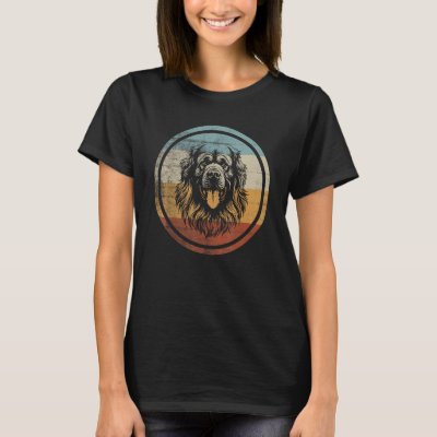 Retro Design Leonberger Dog T-Shirt