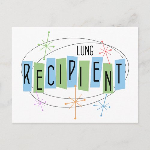 Retro design Lung Transplant Recipient Postcard