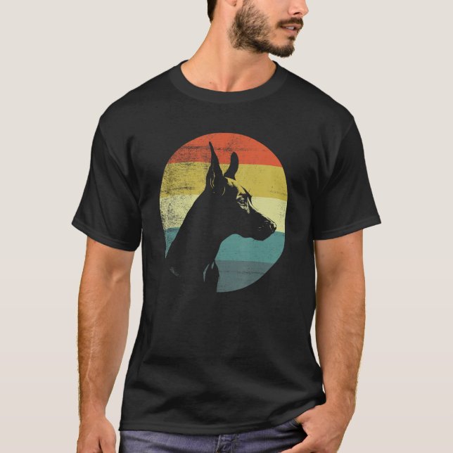 Retro Design Manchester Terrier Dog T-Shirt (Front)