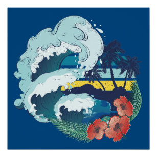 pic Retro 80S Beach Art 80s beach art wall decor zazzle
