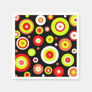 Retro design paper napkins