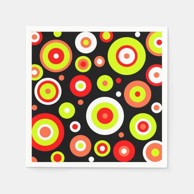 Retro design paper napkins (Front)